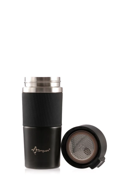 Penguen Termos Mug 400 Ml - Filtre Kapak Paslanmaz Çelik - 8