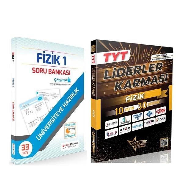 Farklı Sistem TYT Fizik Soru Bankası ve Liderler Deneme Seti 2 Kitap