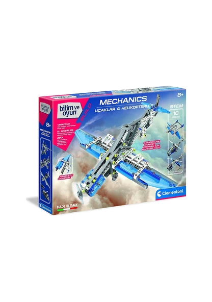 Clementoni Mekanik Laboratuvarı Uçaklar ve Helikopterler 75028 Lisanslı Ürün