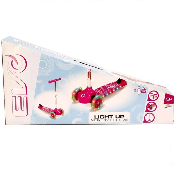 Evo Işıklı Move N Groove Pembe Üç Tekerlekli Scooter - 7