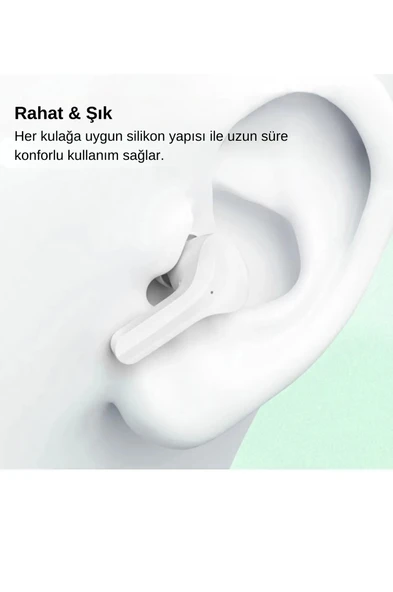 Air 31 Kulak İçi Bluetooth Kulaklık İos Android Uyumlu Şarj Göstergeli Kablosuz Kulaklık - 3
