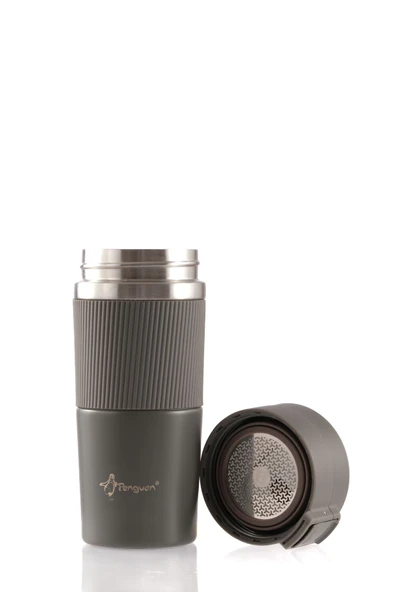 Penguen Termos Mug 400 ml Filtre Kapak Paslanmaz Çelik - 8