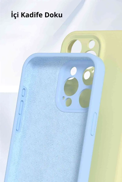 iPhone 16e Uyumlu İçi Kadife Nano Şık Silikon Kapak - 12