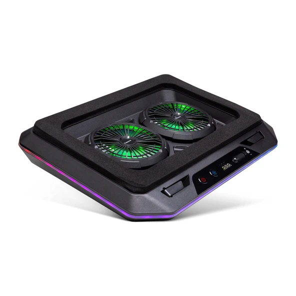 Gaming GT200 10 Rgb Işık Kontrolü,15.6 -17 Inch Hız Kontrolü Laptop Notebook Soğutucu - 9