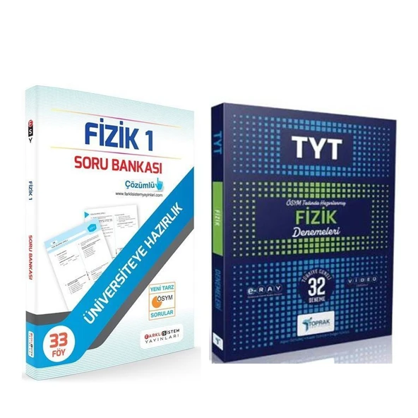 Farklı Sistem TYT Fizik Soru Bankası ve Toprak Deneme Seti 2 Kitap