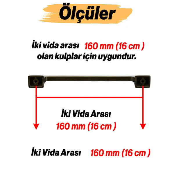 Gediz Metal Antik Sarı Kulp 160 mm 16 cm Mobilya Çekmece Mutfak Dolabı Dolap Kapak Kulp Kulb Kulpu - Resim 2