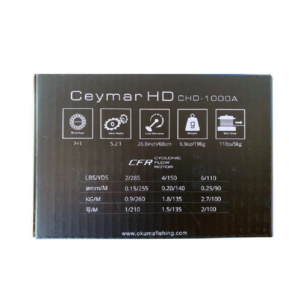 Okuma Ceymar HD CHD-1000A Matt Black 7+1BB LRF Olta Makinesi - 3