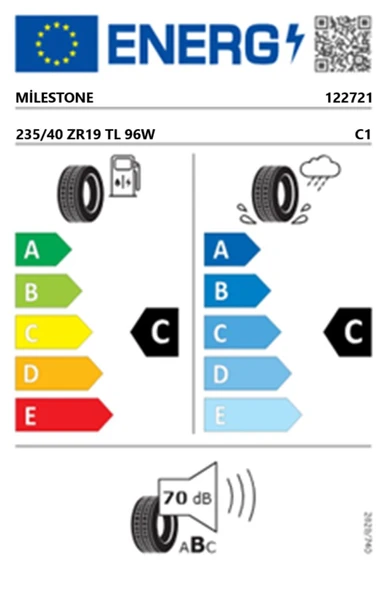 Milestone 235/40 ZR19 TL 96W REINF. CARMILE SPORT Yaz Lastiği (Üretim Tarihi:2025) - Resim 2