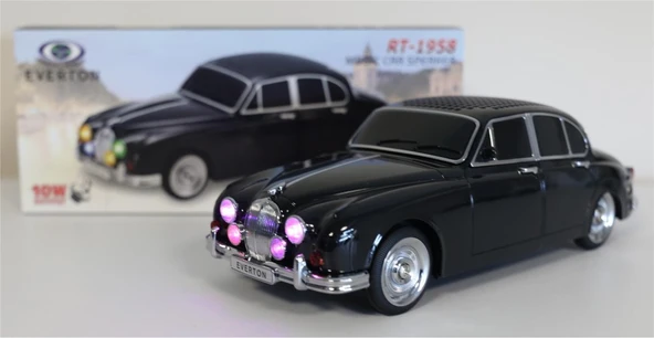EVERTON RT-1958 Siyah Arabalı Bluetooth Fm-Usb-Tf-Aux Şarjlı Nostaljik Radyo