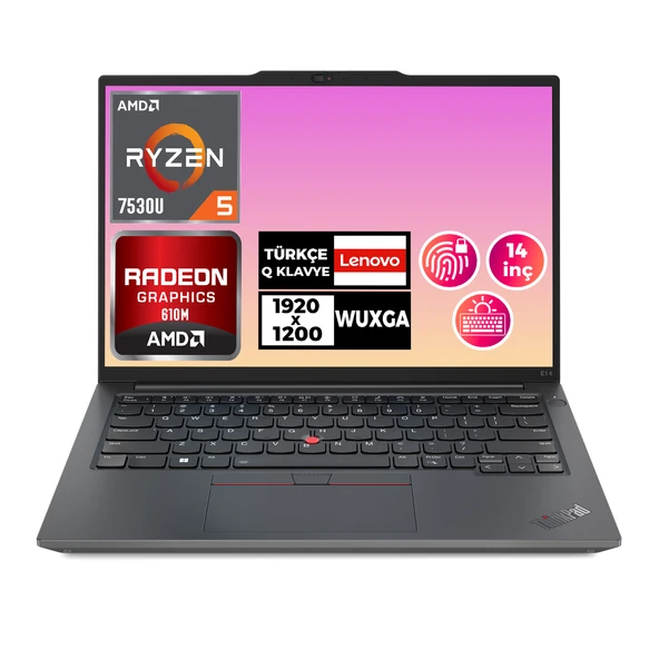 Lenovo ThinkPad E14 Gen 5 Ryzen 5 7530U 16GB 512GB SSD 14" WUXGA W11P Notebook 21JR0009TX 009
