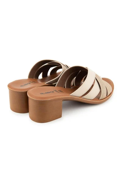 Muya Anagram 33000-594 Anatomik Taban Kadın Terlik Krem Altın 36-40 - Resim 4