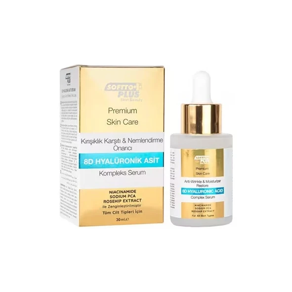 Softto Plus Premium Kırışık Karşıtı Serum Hyalüronik Asit 30 Ml