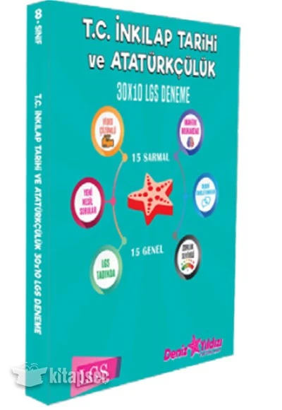 LGS İnkılap Tarihi ve Atatürkçülük 15x20 Branş Denemesi Deniz Yıldızı Yayınları