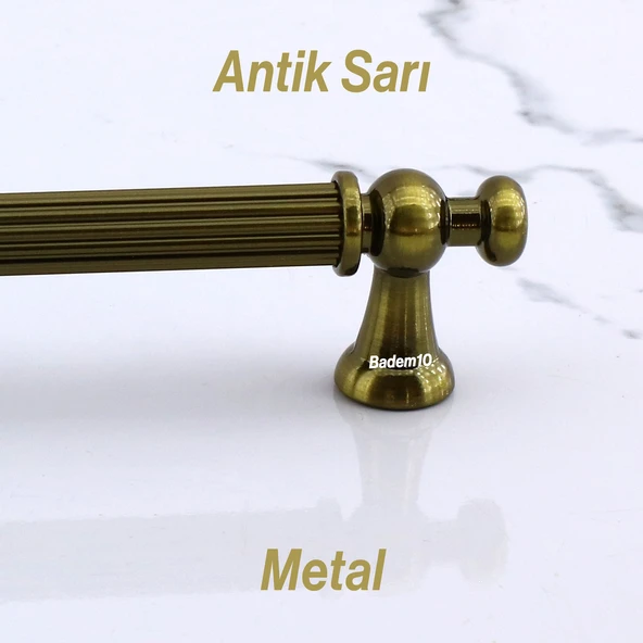 Selçuklu Antik Sarı Metal Kulp 224 mm Mobilya Çekmece Mutfak Dolabı Dolap Kapak Kulpları Kulb Kulpu - 5