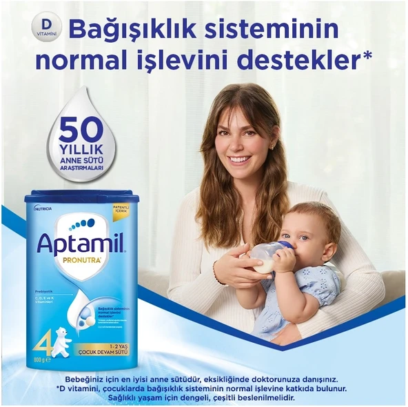 Nutrıcıa Aptamil Pronutra 1200GR Devam Sütü No:4 (1-2 Yaş) (4 Lü Set) - 7