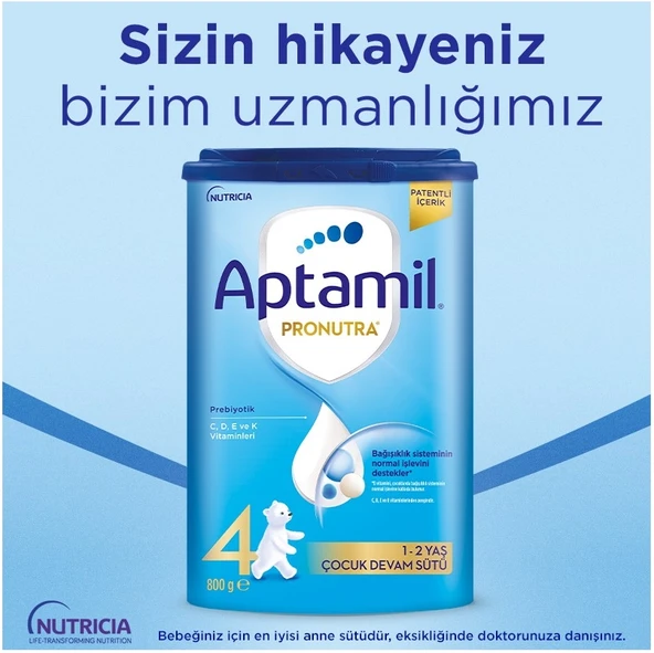 Nutrıcıa Aptamil Pronutra 800GR Devam Sütü No:4 (1-2 Yaş) (6 Lı Set) - 3