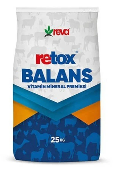 Hs Tarım Retox Balans Magnezyum-Sodyum Bikarbonat Takviyeli Hayvan Yem Katkı-Premix  25KG