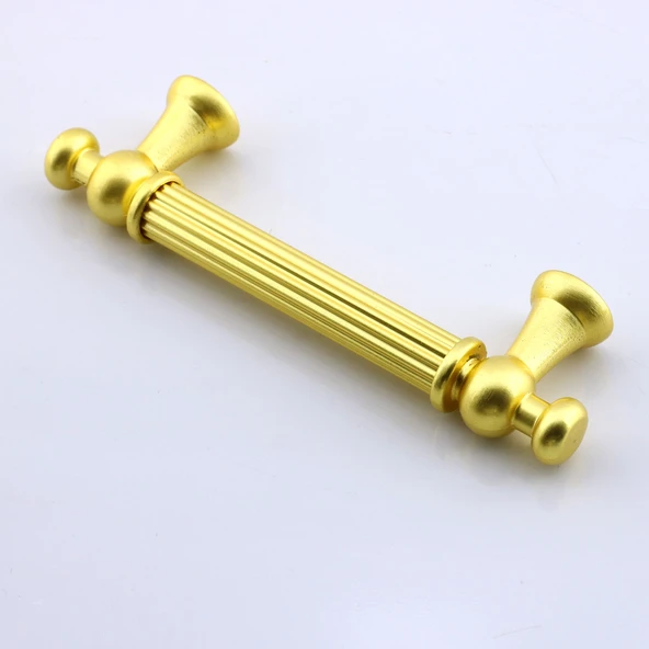 Selçuklu Kulp 96 mm 9.6 cm Mat Gold Altın Mobilya Mutfak Çekmece Dolap Dolabı Kulbu Kulpu Kulpları - 5