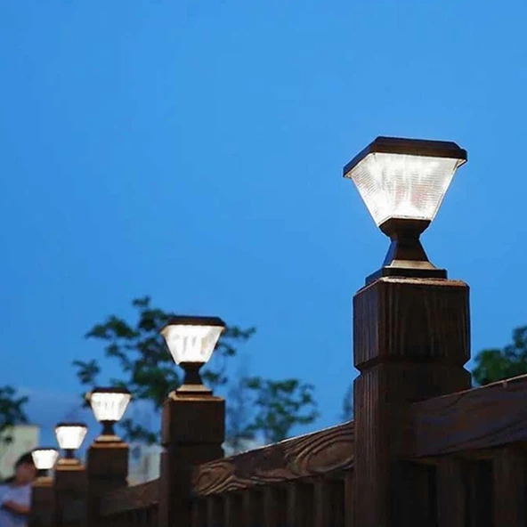 CATA CT-7315 Solar Bahçe Set Üstü Armatür aydınlatma lamba ışık Beyaz 6500K 30w dış mekan açık alan güneş enerjili - 6