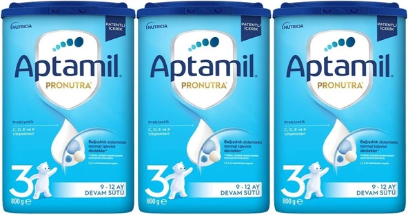 Nutrıcıa Aptamil Pronutra 800GR Devam Sütü No:3 (9-12 Ay) (3 Lü Set)