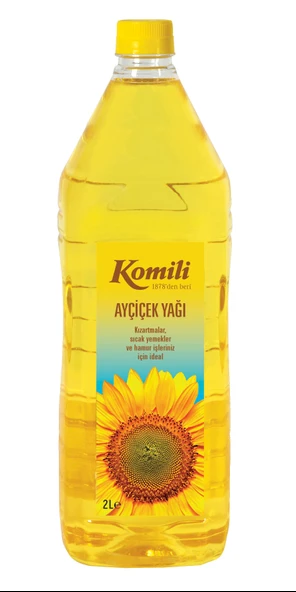 KOMİLİ AYÇİÇEK YAĞI 2 LT PET YENİ TASARIM