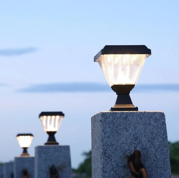 CATA CT-7315 Solar Bahçe Set Üstü Armatür aydınlatma lamba ışık Beyaz 6500K 30w dış mekan açık alan güneş enerjili - 4