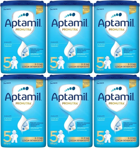 Nutrıcıa Aptamil Pronutra 800GR Devam Sütü No:5 (2-3 Yaş) (6 Lı Set)