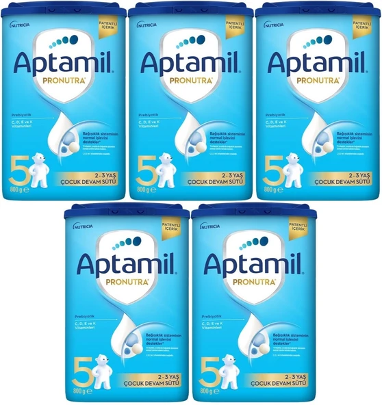Nutrıcıa Aptamil Pronutra 800GR Devam Sütü No:5 (2-3 Yaş) (5 Li Set)
