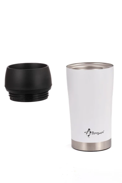 Penguen Mug Termosu - 300 ml | Sızdırmaz, Çift Cidarlı, Vakum Yalıtımlı, Paslanmaz Çelik - 6