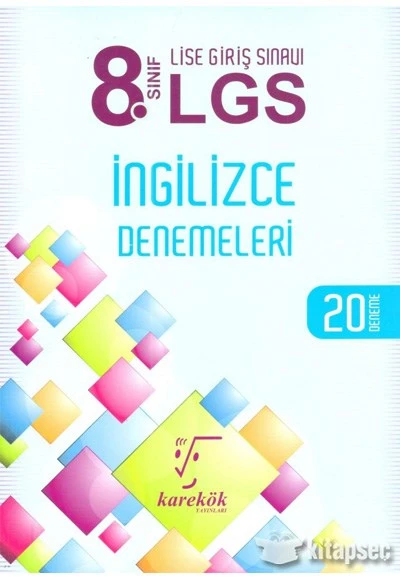 8. Sınıf LGS İngilizce Denemeleri 20 Deneme Karekök Yayınları