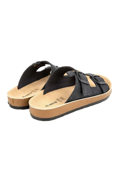 Muya Yuna 31032-430 Anatomik Taban Kadın Terlik Nubuk Siyah 36-40 - Resim 5