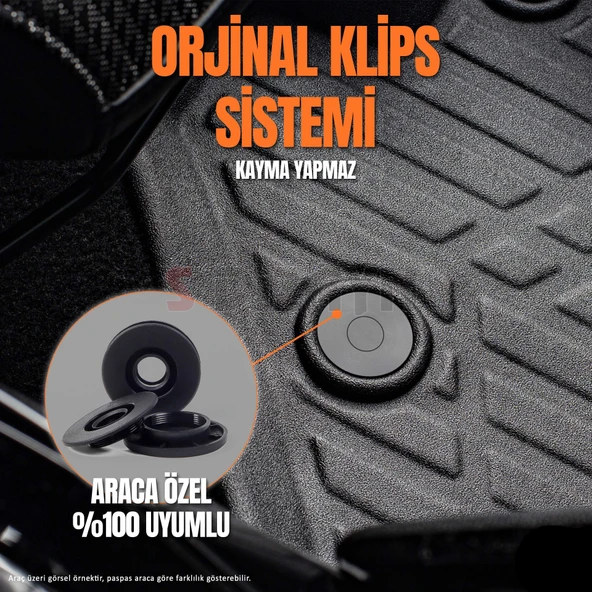 SKODA KAROQ ARACA ÖZEL 3D PASPAS 2018 2019 2020 2021 2022 2023 2024 - 5