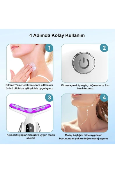 UmoTech LED Ekranlı 7 Programlı EMS Yüz ve Boyun Güzellik Cihazı – Gıdık, Sarkma ve - 6