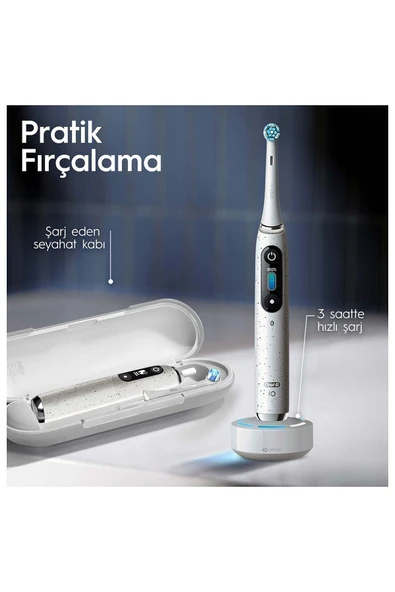Oral-B iO 10 Stardust Beyaz Şarjlı Diş Fırçası - 6