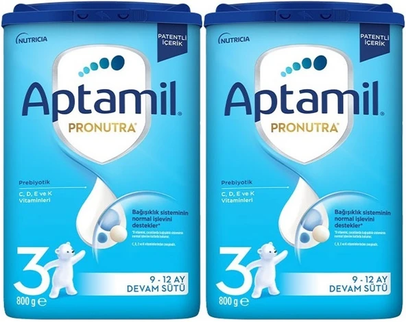 Nutrıcıa Aptamil Pronutra 800GR Devam Sütü No:3 (9-12 Ay) (2 Li Set)