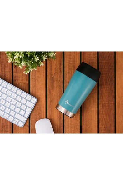 Penguen Mug Termosu - 300 ml | Sızdırmaz, Çift Cidarlı, Vakum Yalıtımlı, Paslanmaz Çelik - 4