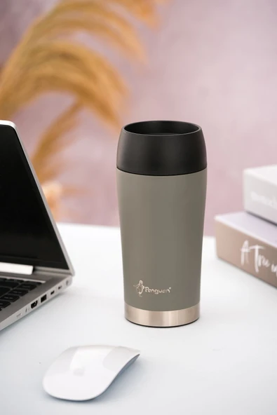 Penguen Mug Termosu - 300 ml | Sızdırmaz, Çift Cidarlı, Vakum Yalıtımlı, Paslanmaz Çelik - 2