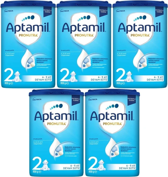 Nutrıcıa Aptamil Pronutra 800GR Devam Sütü No:2 (6-12 Ay) (5 Li Set)