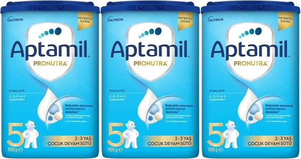 Nutrıcıa Aptamil Pronutra 800GR Devam Sütü No:5 (2-3 Yaş) (3 Lü Set)