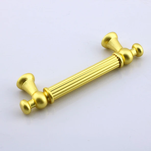 Selçuklu Kulp 96 mm 9.6 cm Mat Gold Altın Mobilya Mutfak Çekmece Dolap Dolabı Kulbu Kulpu Kulpları - 4