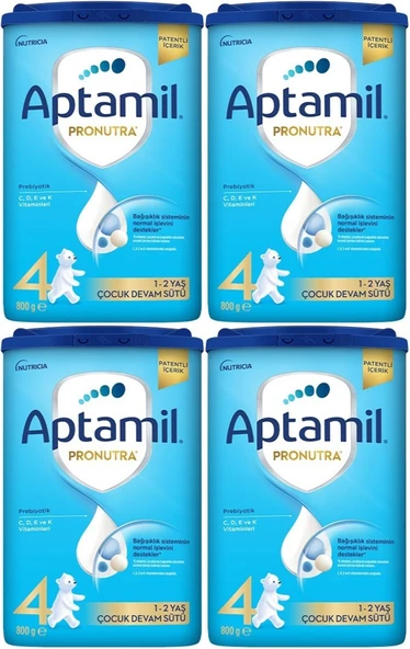 Nutrıcıa Aptamil Pronutra 800GR Devam Sütü No:4 (1-2 Yaş) (4 Lü Set)