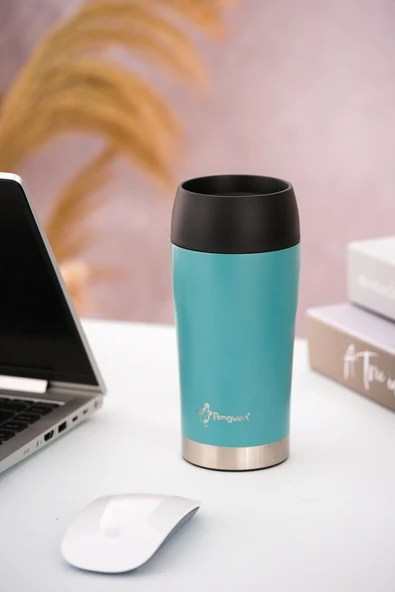 Penguen Mug Termosu - 300 ml | Sızdırmaz, Çift Cidarlı, Vakum Yalıtımlı, Paslanmaz Çelik - 3