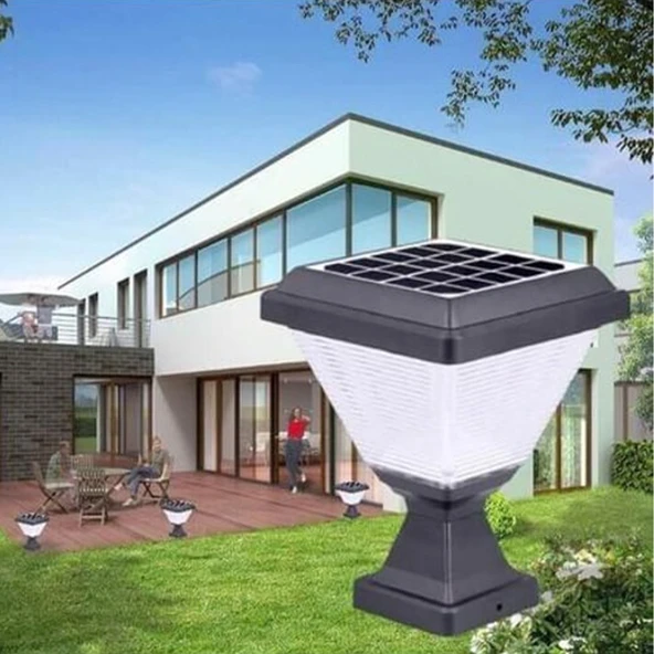 CATA CT-7315 Solar Bahçe Set Üstü Armatür aydınlatma lamba ışık Beyaz 6500K 30w dış mekan açık alan güneş enerjili