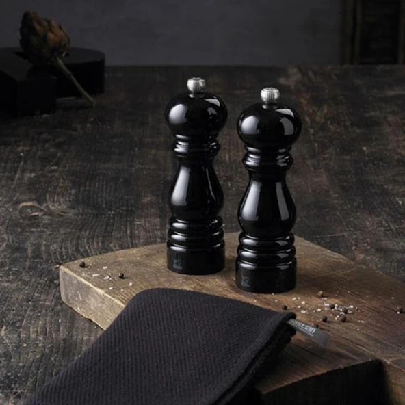 Peugeot Paris Ahşap Siyah Lake Karabiber Ve Tuz Değirmeni 18 Cm - Resim 2