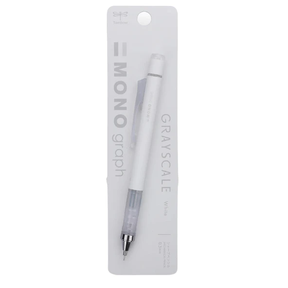 Tombow Mono Graph Grayscale Mekanik Versatil Uçlu Kalem 0.5 Beyaz DPA-146B