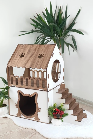 Kedi Evi 2 Katlı Merdivenli - 2