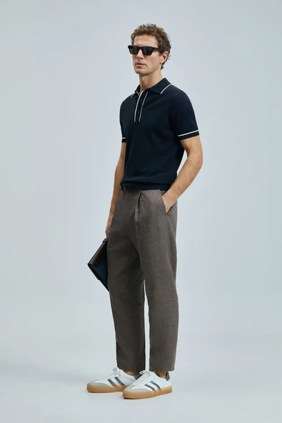 Lufian Dante Erkek Pamuklu Kazak Koyu Lacivert - 2