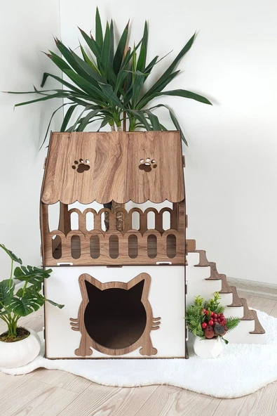 Kedi Evi 2 Katlı Merdivenli - 3