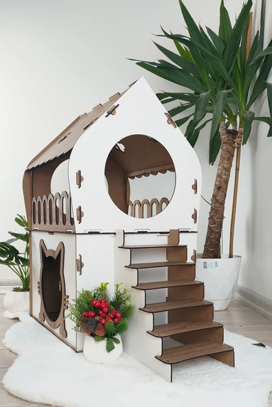 Kedi Evi 2 Katlı Merdivenli - 4