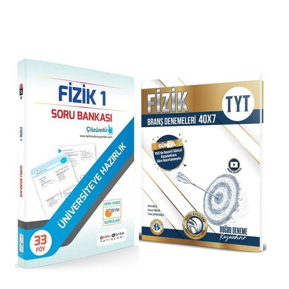 Farklı Sistem TYT Fizik Soru Bankası ve Bilgi Sarmal Deneme Seti 2 Kitap